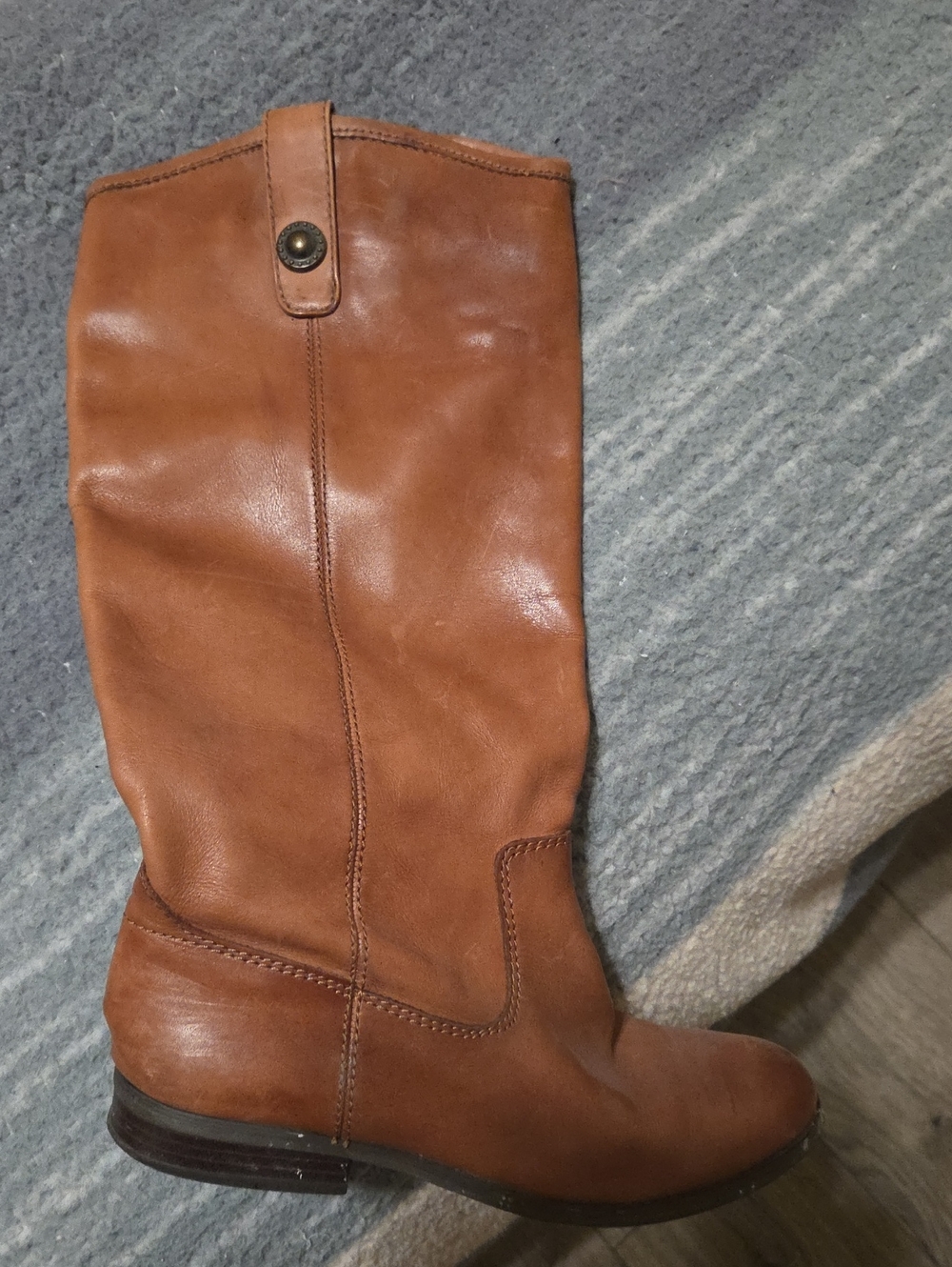Carlos Santana Tall Riding Boots in Cognac Brown